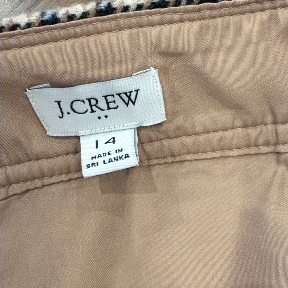 J. Crew Mini Skirt Houndstooth Plaid Wool Blend - Picture 4 of 7